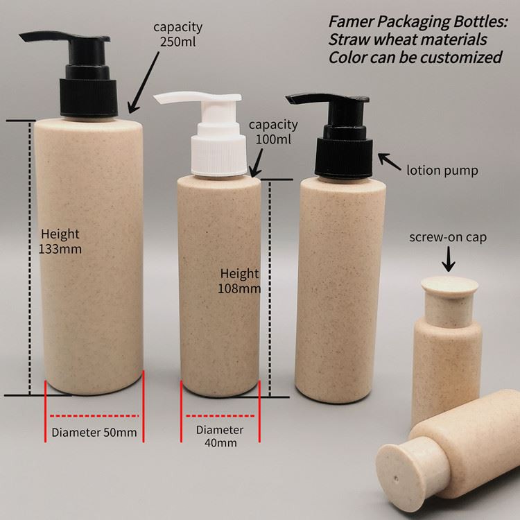 straw wheat bottle 250&100